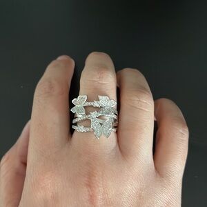 Silver and CZ butterfly ring 🦋